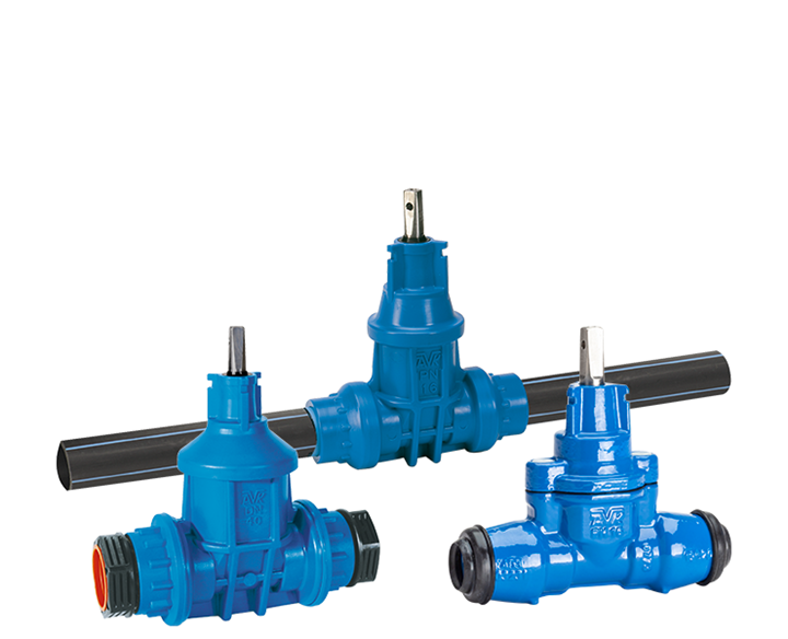 Service connection valves for irrigation