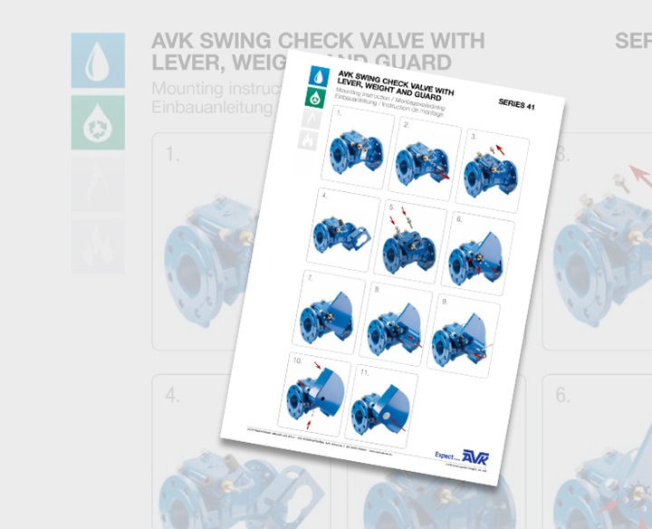 Manual instruction, swing check valve lever weight guard
