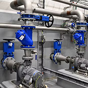 Valves shown in Assens wastewater plant