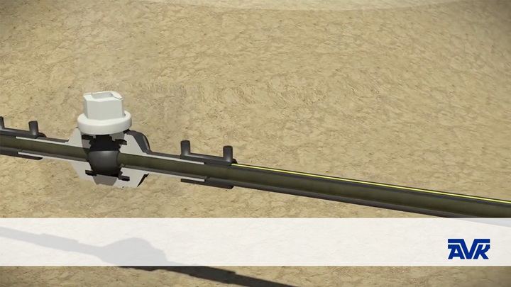 Animation of the PE ball valve showing the top cap replacement under live conditions - thumbnail