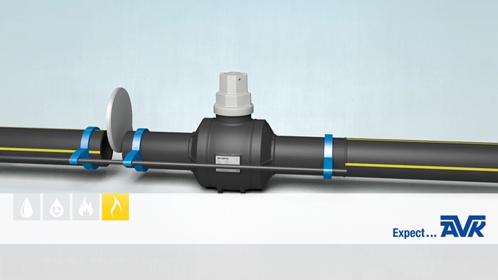 Animation with welding and access system of the PE ball valve - thumbnail