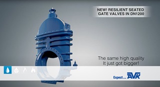 The wide AVK range of resilient seated gate valves has been extended with DN1200 flanged gate valves in PN10 and PN16. 