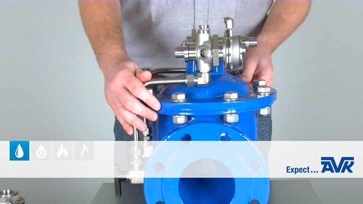 Video about changing an AVK pressure sustaining valve to a pressure reducing valve